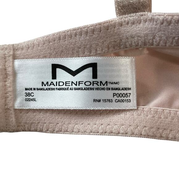 Maidenform Womens Bra Size 38C Push Up Underwire Style P00057 Adjustable Strap - Picture 8 of 9